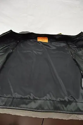MEN'S SKULL LEATHER VEST WITH REFLECTIVE FEATURE W/2GUN POCKETS & SIDE LACES