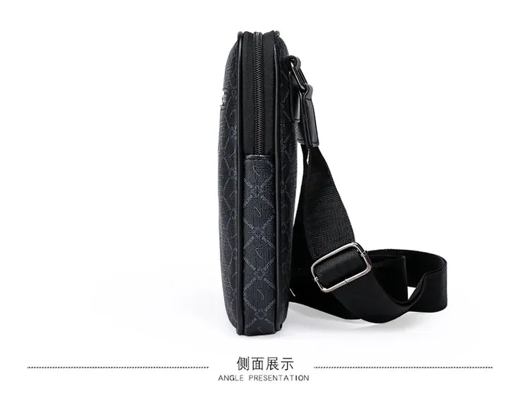 Men's Small Bag Handbag Business Style PU Leather Male Crossbody Boy Messenger Purse Vintage Pattern Designer Man Shoulder Bags