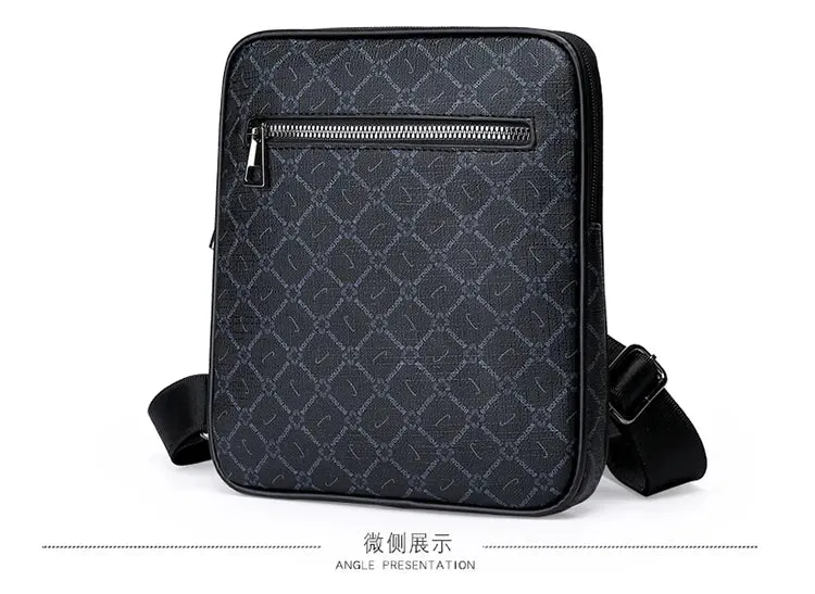 Men's Small Bag Handbag Business Style PU Leather Male Crossbody Boy Messenger Purse Vintage Pattern Designer Man Shoulder Bags