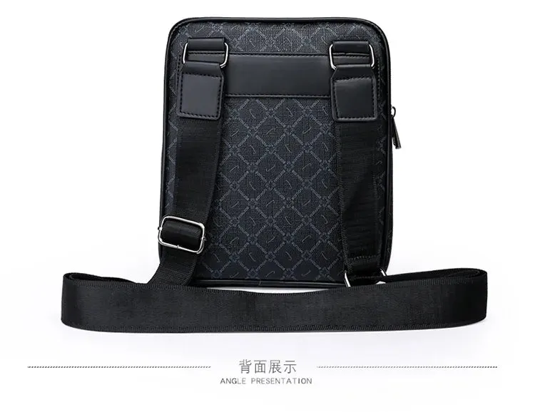 Men's Small Bag Handbag Business Style PU Leather Male Crossbody Boy Messenger Purse Vintage Pattern Designer Man Shoulder Bags