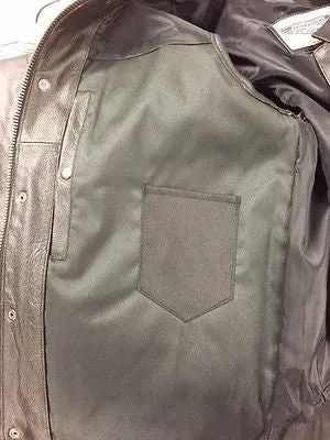 MEN'S SON OF ANARCHY LEATHER MOTORCYCLE VEST 2 GUN POCKETS