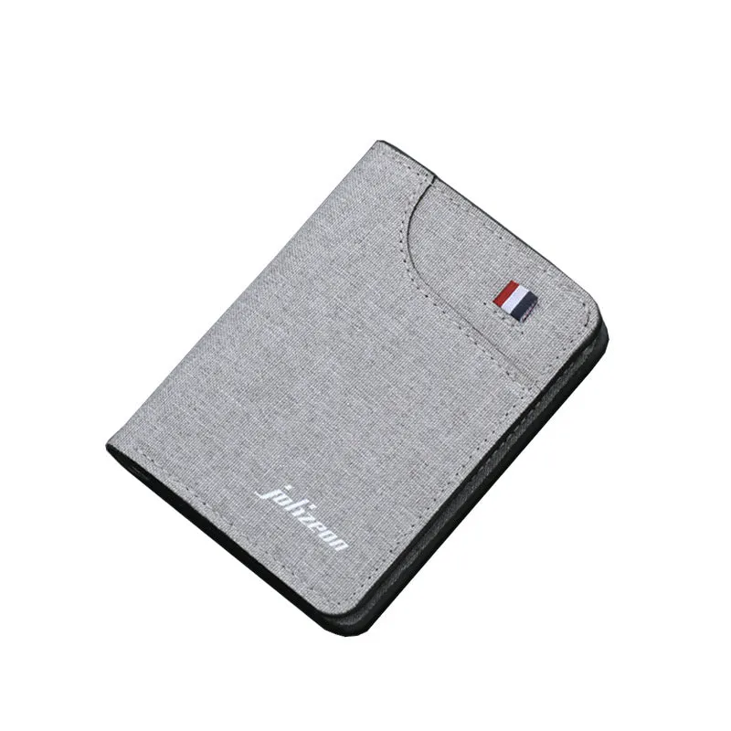 Men's Vertical Canvas Short Beauty Clip Men's Wallets