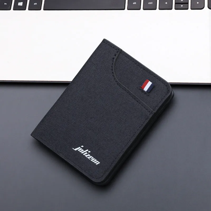 Men's Vertical Canvas Short Beauty Clip Men's Wallets