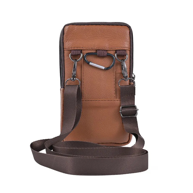 Men's Vintage Leather Lightweight One Vertical Bags