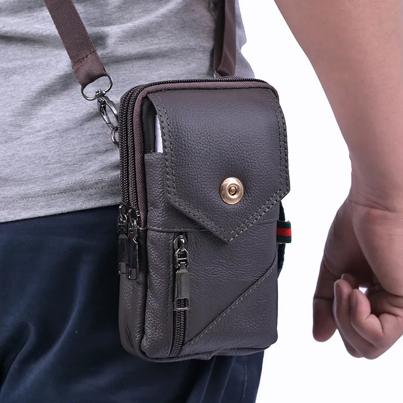 Men's Vintage Leather Lightweight One Vertical Bags