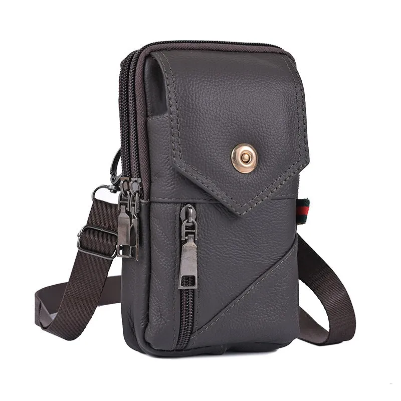 Men's Vintage Leather Lightweight One Vertical Bags