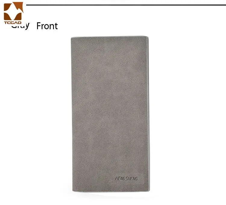 Men's Wallet Thin slim wallet Leather long Male Clutch mens wallets coin hand Purse pocket Cartera hombre billetera hombre 2024
