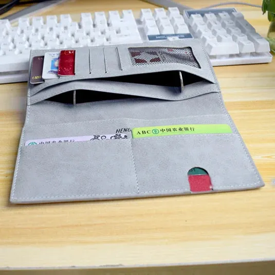 Men's Wallet Thin slim wallet Leather long Male Clutch mens wallets coin hand Purse pocket Cartera hombre billetera hombre 2024
