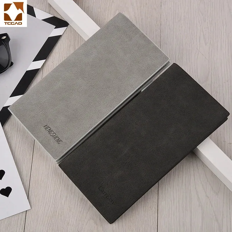 Men's Wallet Thin slim wallet Leather long Male Clutch mens wallets coin hand Purse pocket Cartera hombre billetera hombre 2024