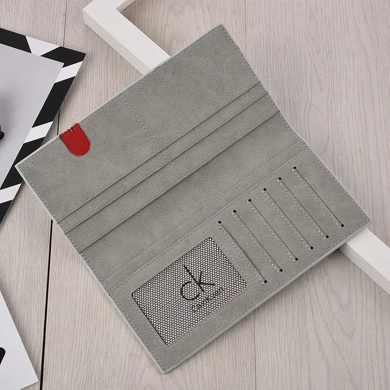Men's Wallet Thin slim wallet Leather long Male Clutch mens wallets coin hand Purse pocket Cartera hombre billetera hombre 2024