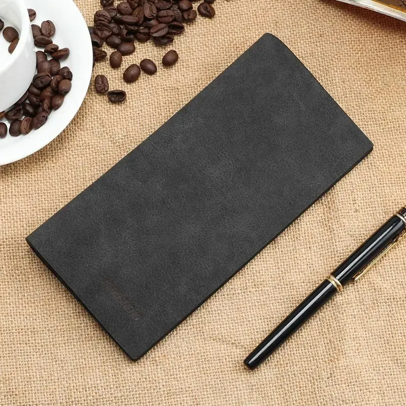 Men's Wallet Thin slim wallet Leather long Male Clutch mens wallets coin hand Purse pocket Cartera hombre billetera hombre 2024