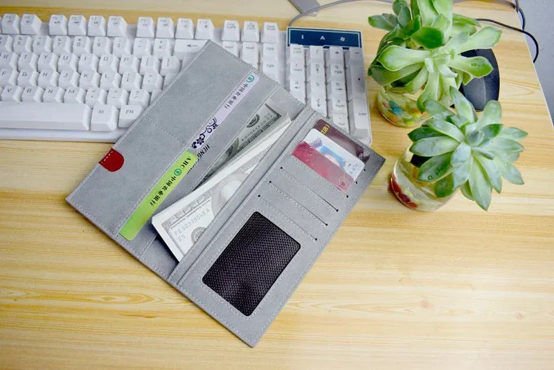 Men's Wallet Thin slim wallet Leather long Male Clutch mens wallets coin hand Purse pocket Cartera hombre billetera hombre 2024