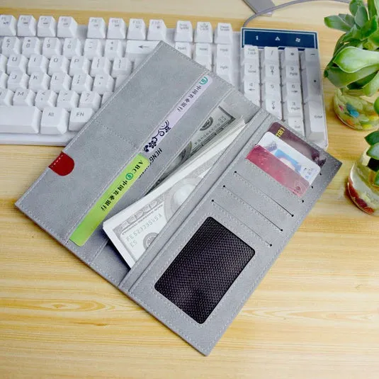 Men's Wallet Thin slim wallet Leather long Male Clutch mens wallets coin hand Purse pocket Cartera hombre billetera hombre 2024