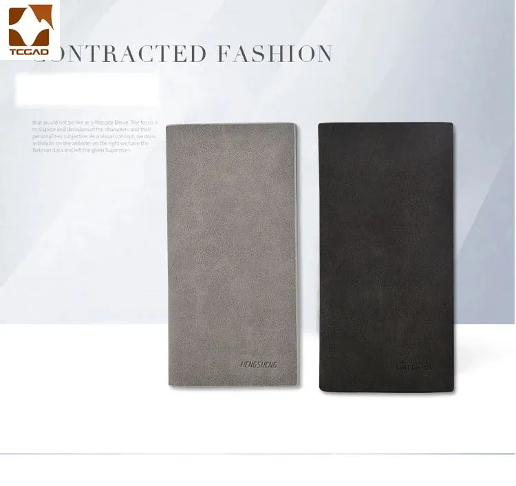 Men's Wallet Thin slim wallet Leather long Male Clutch mens wallets coin hand Purse pocket Cartera hombre billetera hombre 2024
