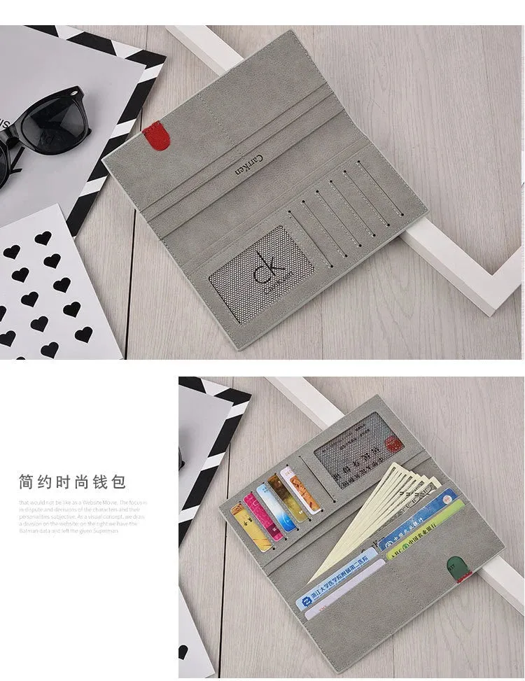 Men's Wallet Thin slim wallet Leather long Male Clutch mens wallets coin hand Purse pocket Cartera hombre billetera hombre 2024