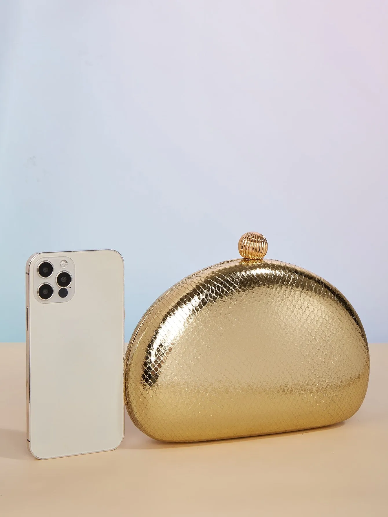 Mini Metallic Snakeskin Embossed Box Bag- FD ⚡