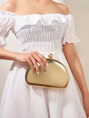 Mini Metallic Snakeskin Embossed Box Bag- FD ⚡