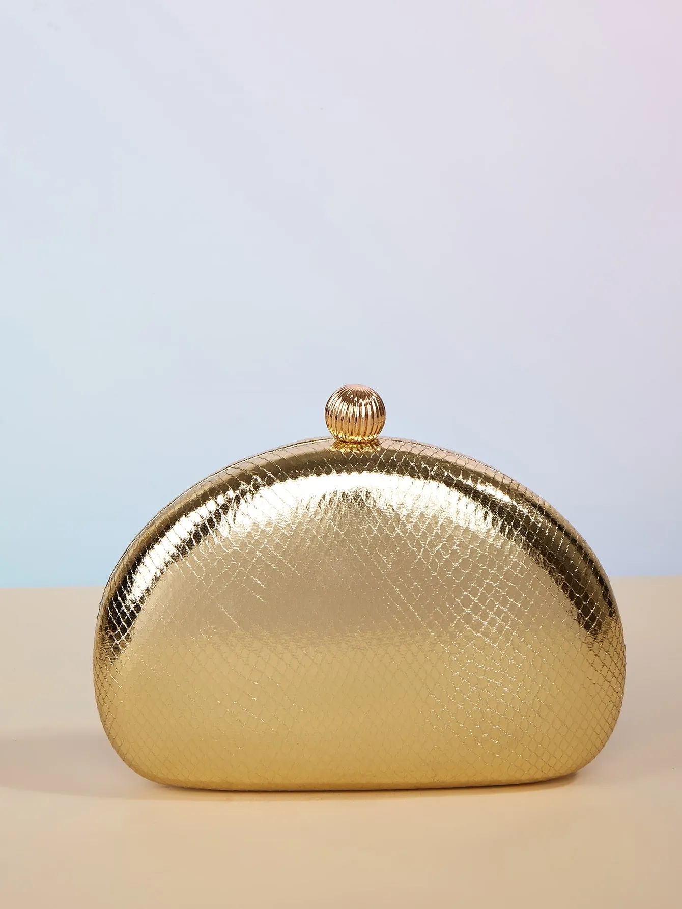Mini Metallic Snakeskin Embossed Box Bag- FD ⚡