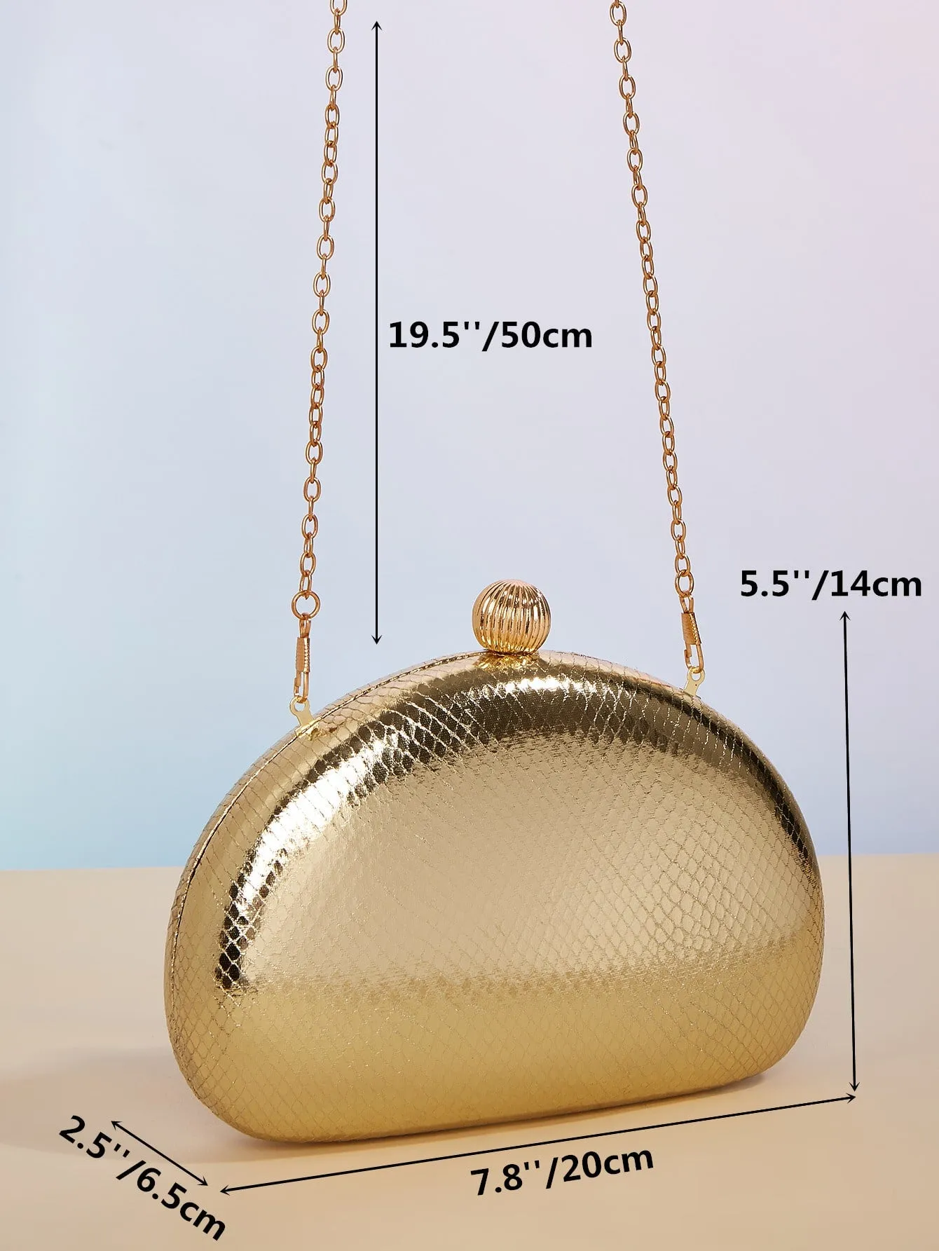Mini Metallic Snakeskin Embossed Box Bag- FD ⚡