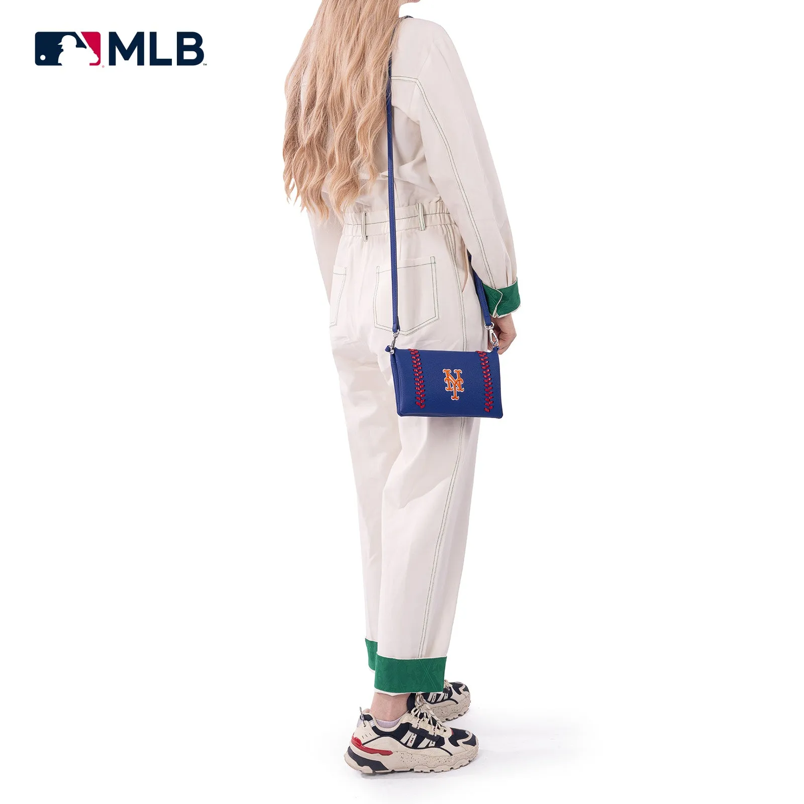 MLB-MT106  MLB New York Mets Team Bi-Fold Clutch/Crossbody