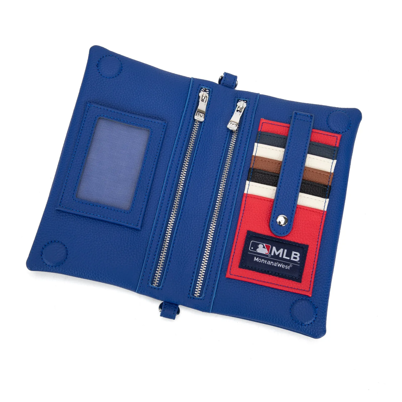 MLB-MT106  MLB New York Mets Team Bi-Fold Clutch/Crossbody
