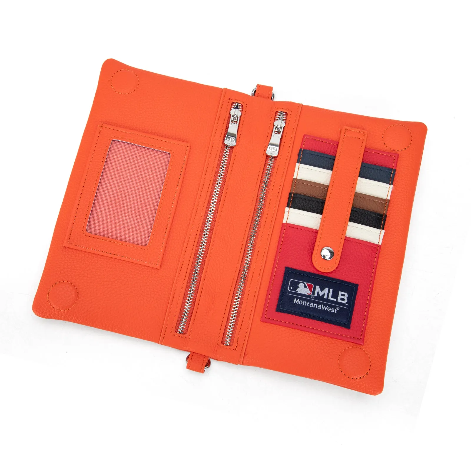 MLB-MT106  MLB New York Mets Team Bi-Fold Clutch/Crossbody