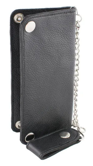 MLW7870 - (7X3.5) Men's Bi-Fold Long Wallet w/ Steel Chain