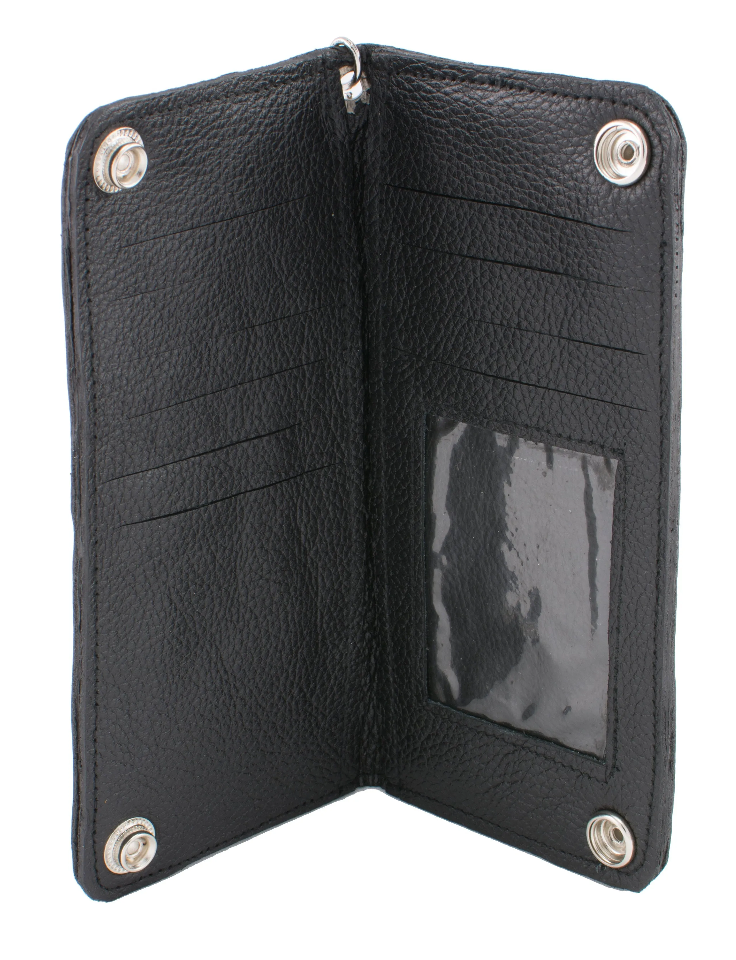 MLW7870 - (7X3.5) Men's Bi-Fold Long Wallet w/ Steel Chain