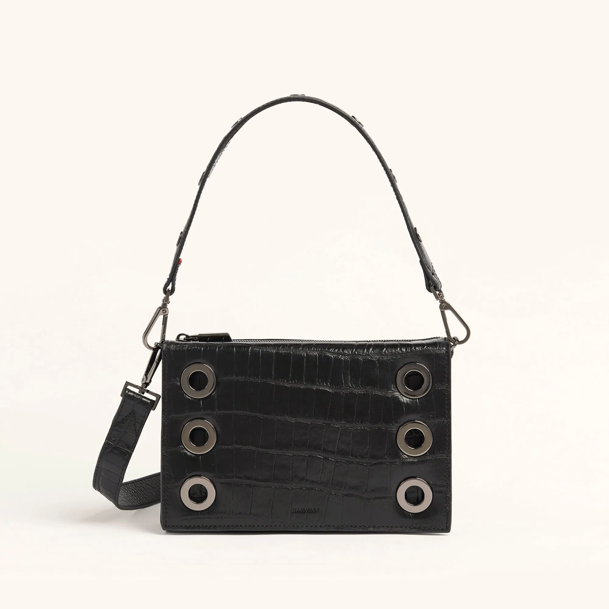 Montana Clutch | Evening Crocco/Gunmetal | Sml