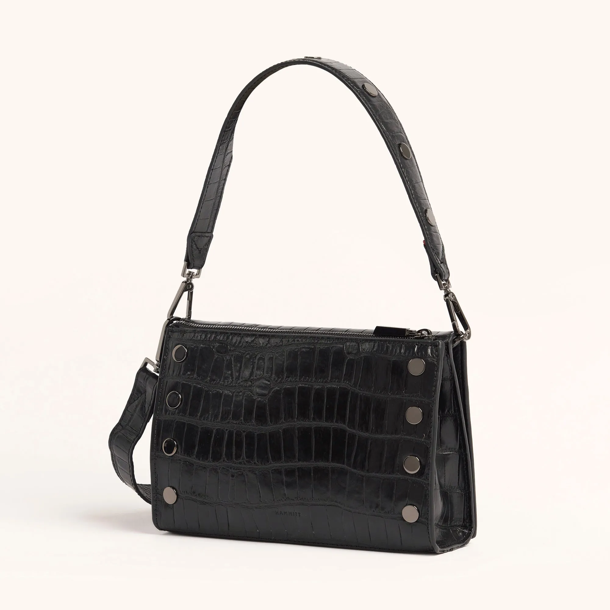 Montana Clutch | Evening Crocco/Gunmetal | Sml
