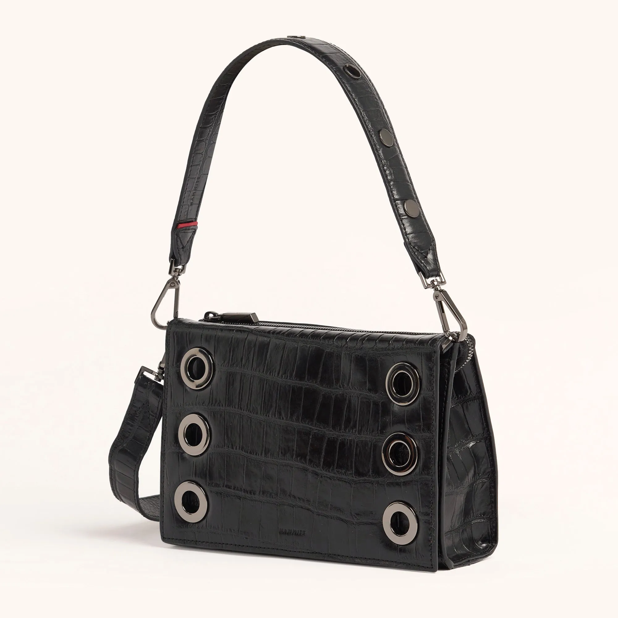 Montana Clutch | Evening Crocco/Gunmetal | Sml