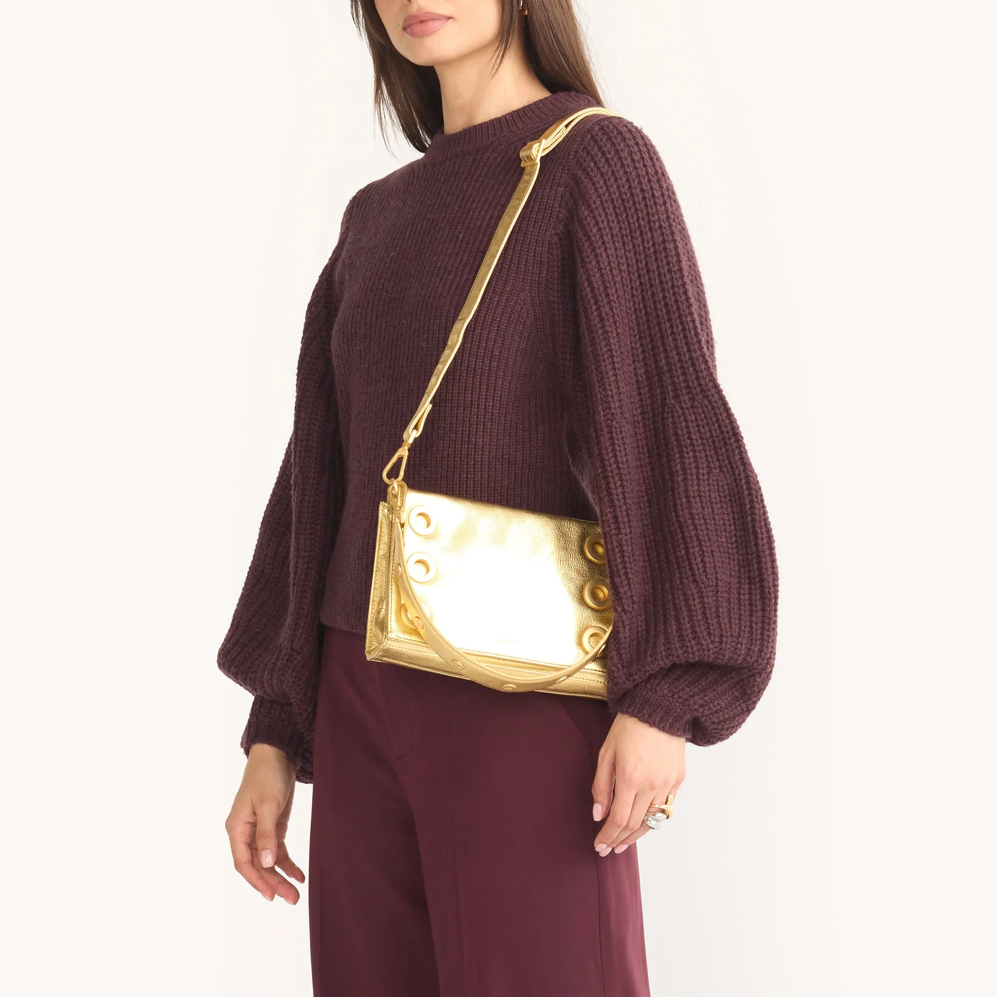 Montana Clutch | Gala Gold/Brushed Gold Hammered | Sml