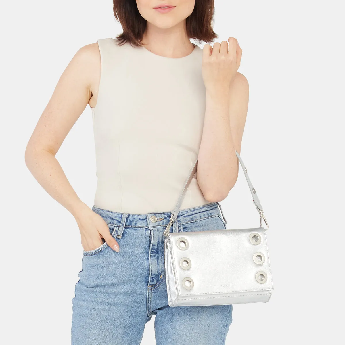 Montana Clutch | Sidewalk Silver/Brushed Silver | Sml