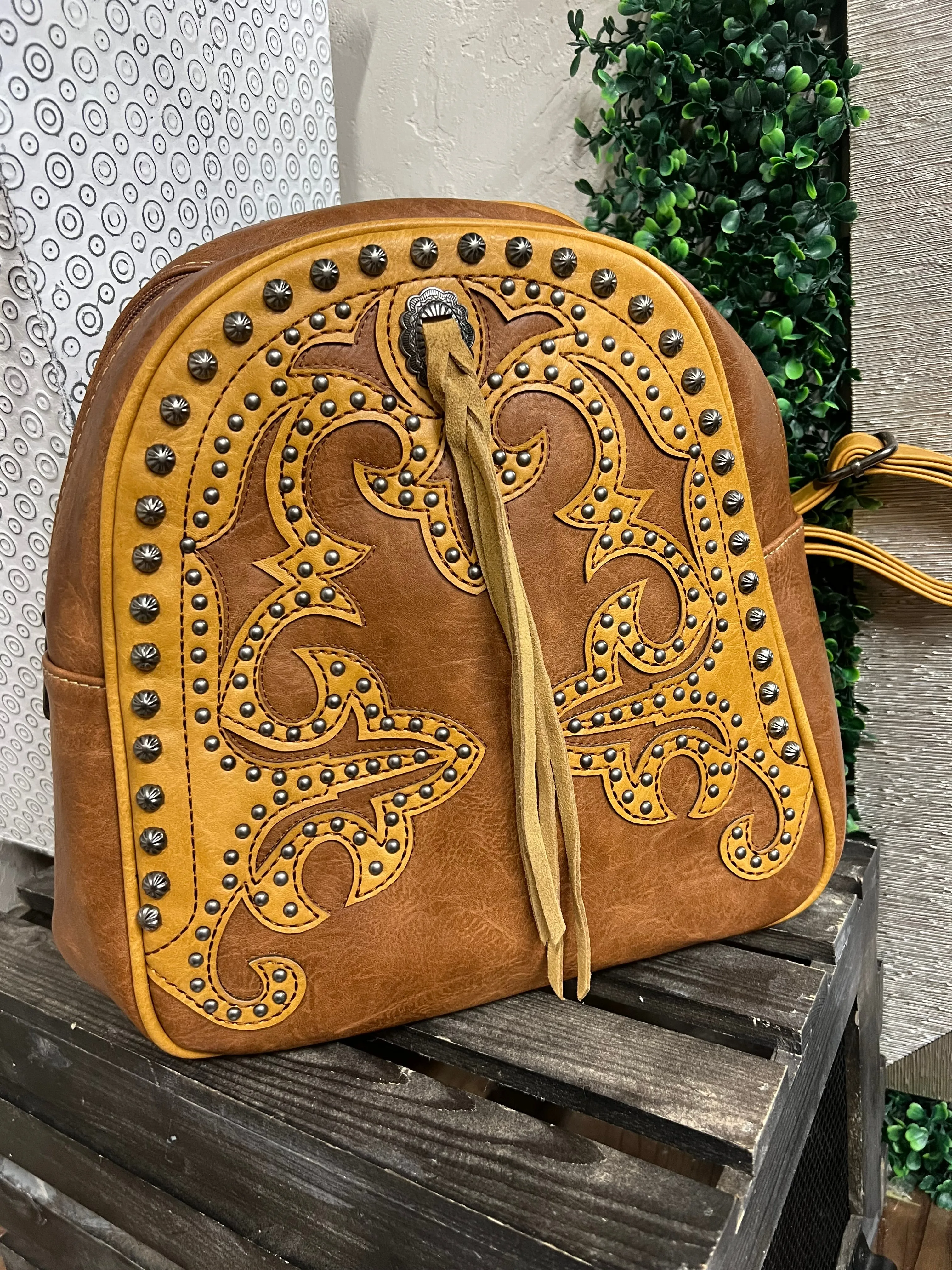 Montana West Boot Scroll Backpack