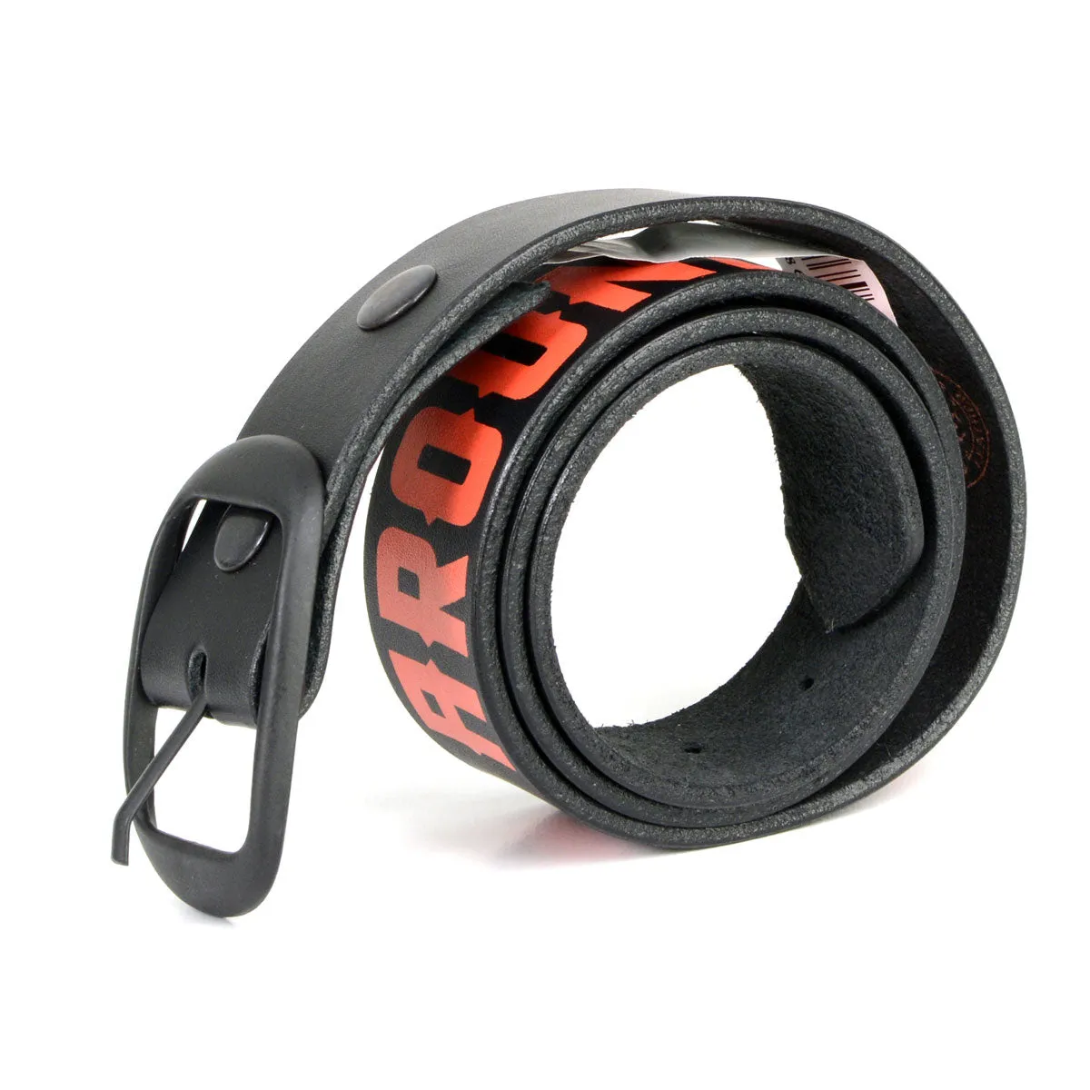 MP7110 Men's F* Around - Find Out Black Genuine Leather Belt with Interchangeable Buckle - 1.5 inches Wide