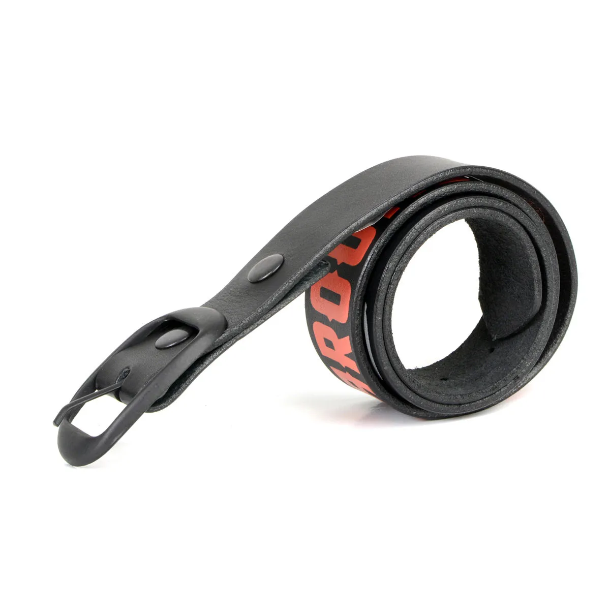 MP7110 Men's F* Around - Find Out Black Genuine Leather Belt with Interchangeable Buckle - 1.5 inches Wide