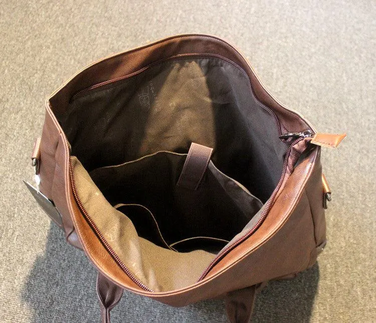 Multipurpose Pu Leather Laptop Bag