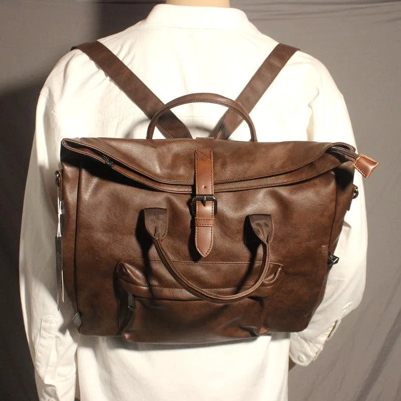 Multipurpose Pu Leather Laptop Bag