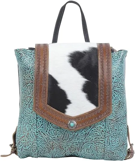 Myra Bag Blue Tales Hand-tooled Bag
