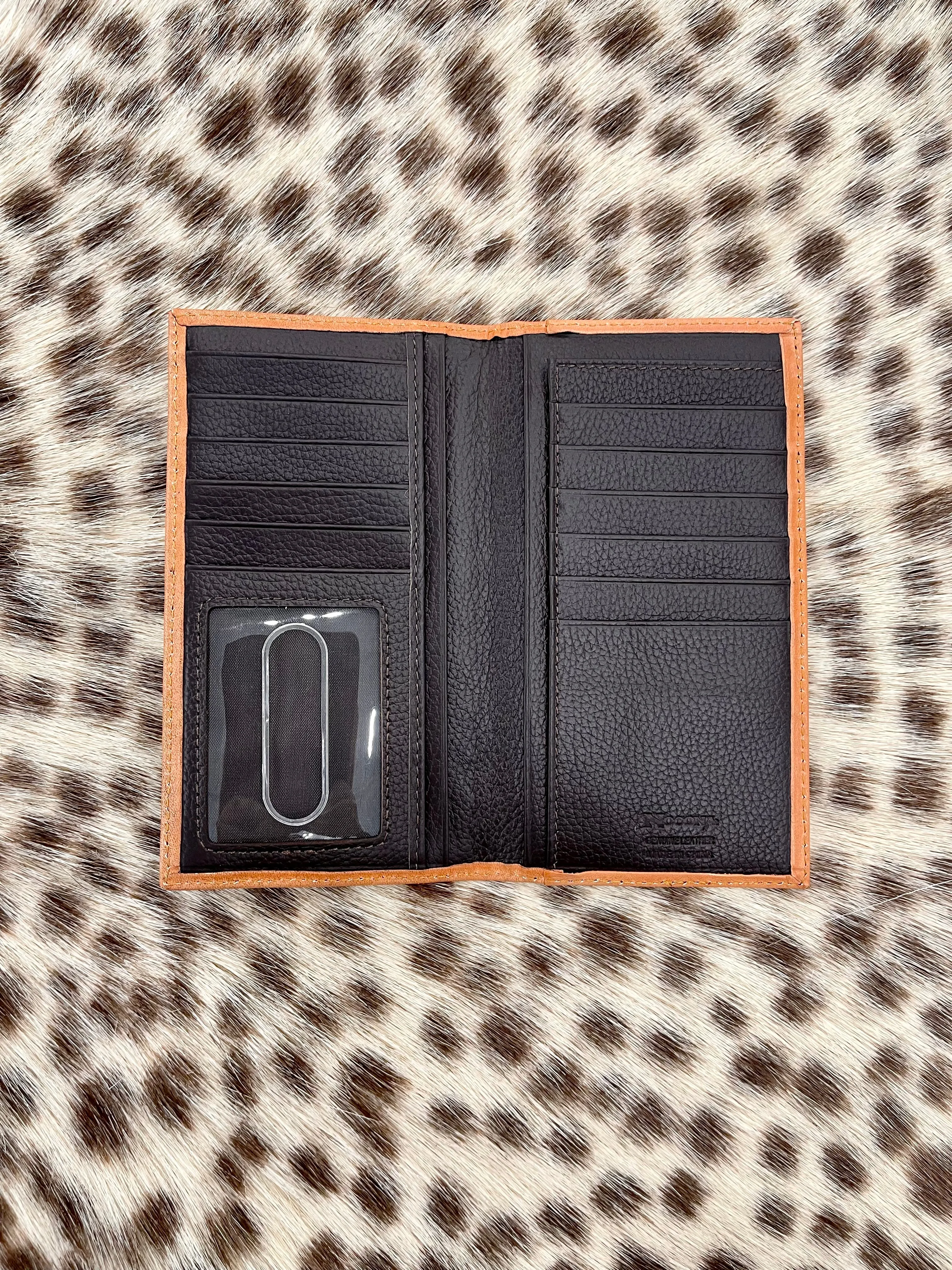 N5497827 Nocona Men's Floral Embossed Bifold Wallet