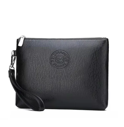 New Business Style Men's Clutch Large Wallet Soft Leather Male Wristlet Pack Bag Elegant Leisure Stylish Hand Bags Man Pouch