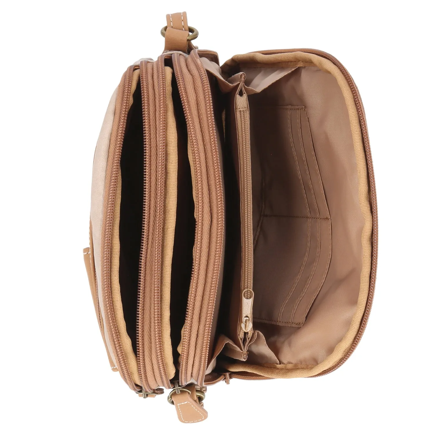North South Zip Around Crossbody Bag