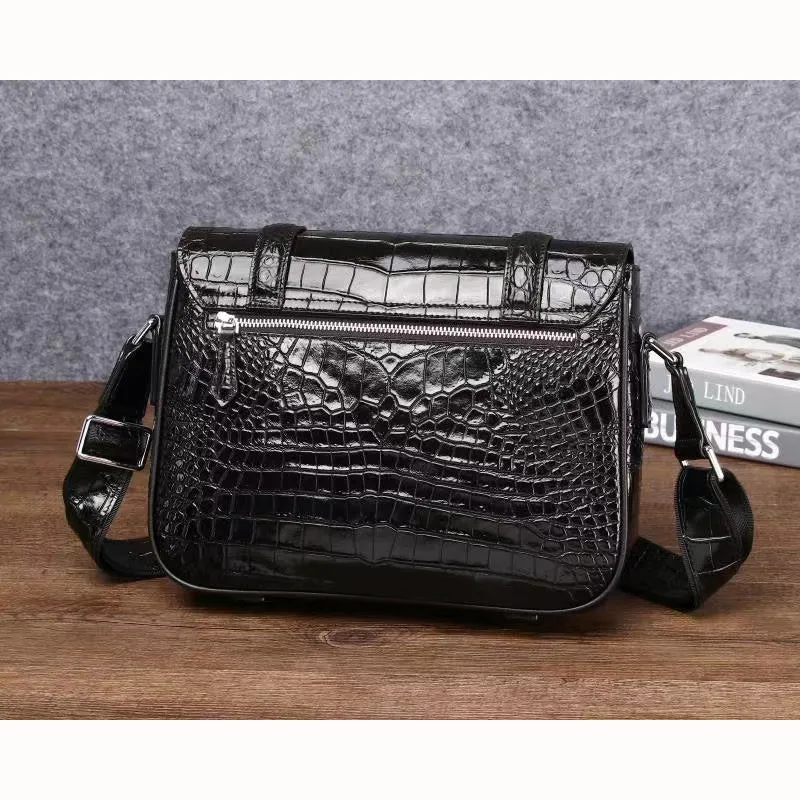 Nosar Crocodile Pattern Men's Flap Tote