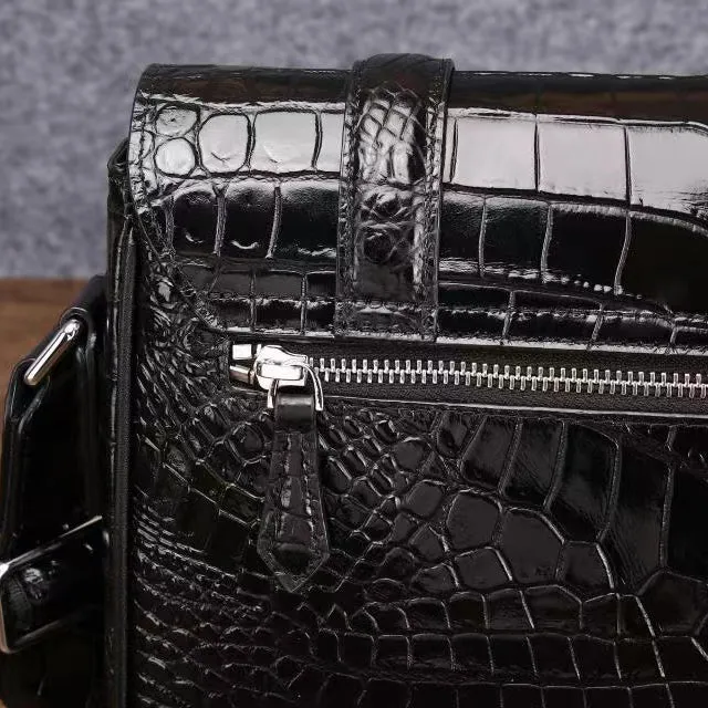 Nosar Crocodile Pattern Men's Flap Tote