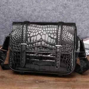 Nosar Crocodile Pattern Men's Flap Tote