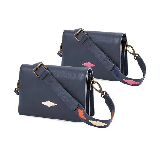 Pampeano - Ladies Estillo Crossbody Bag - Navy Leather