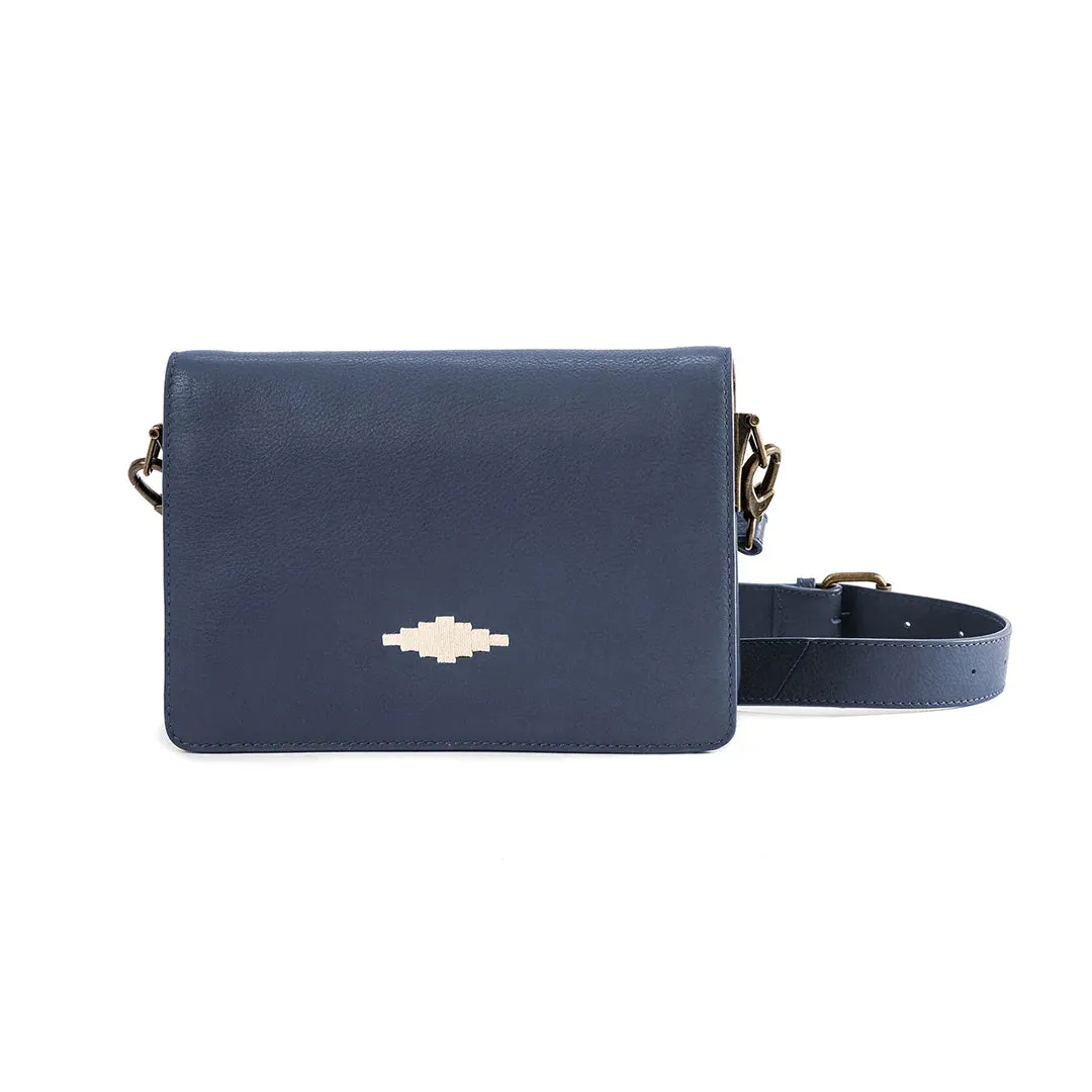 Pampeano - Ladies Estillo Crossbody Bag - Navy Leather