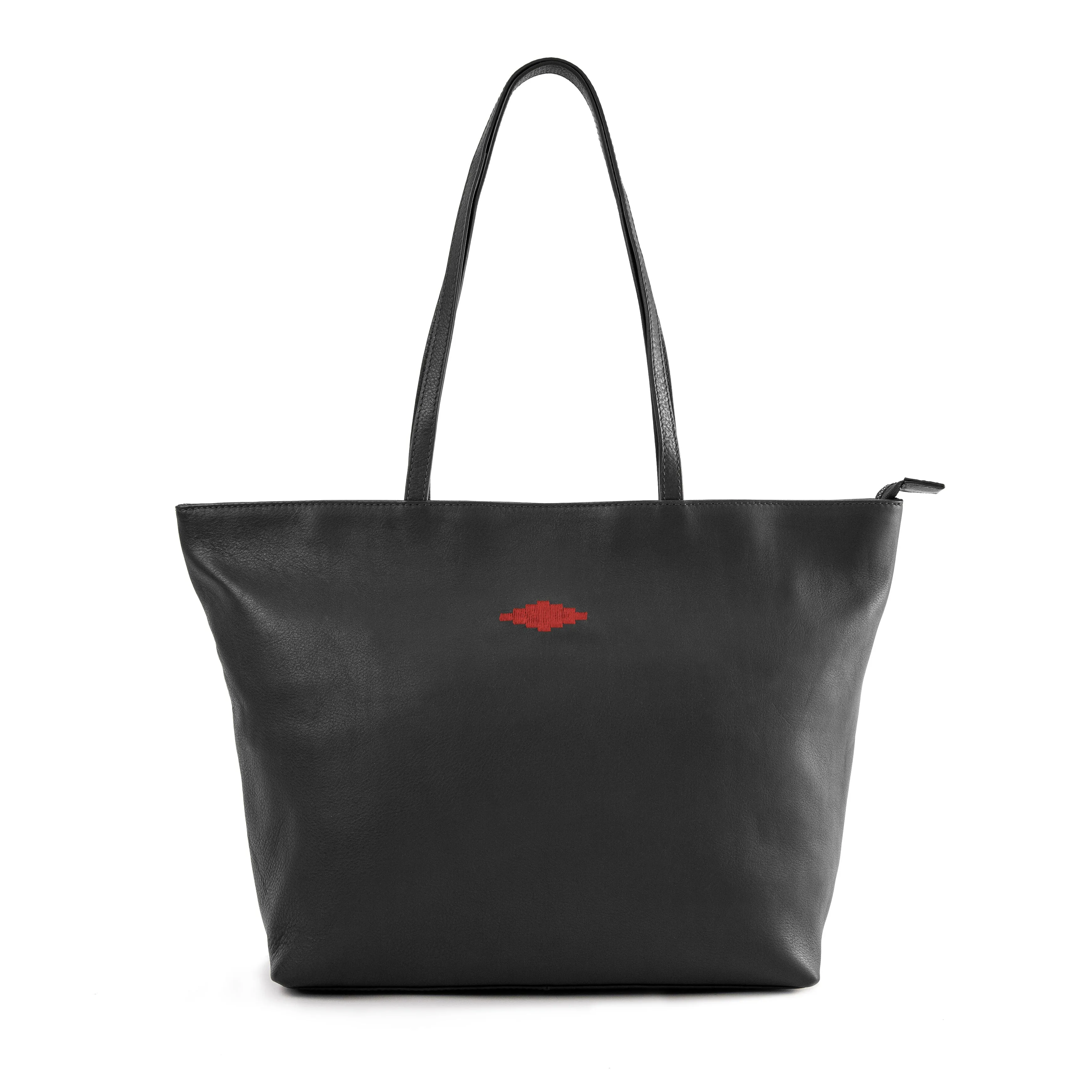 Pampeano - Trapecio Tote Bag - Black Leather