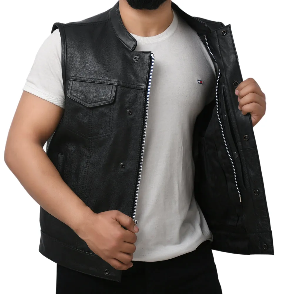 PLUNGE - Motorcycle Leather Vest