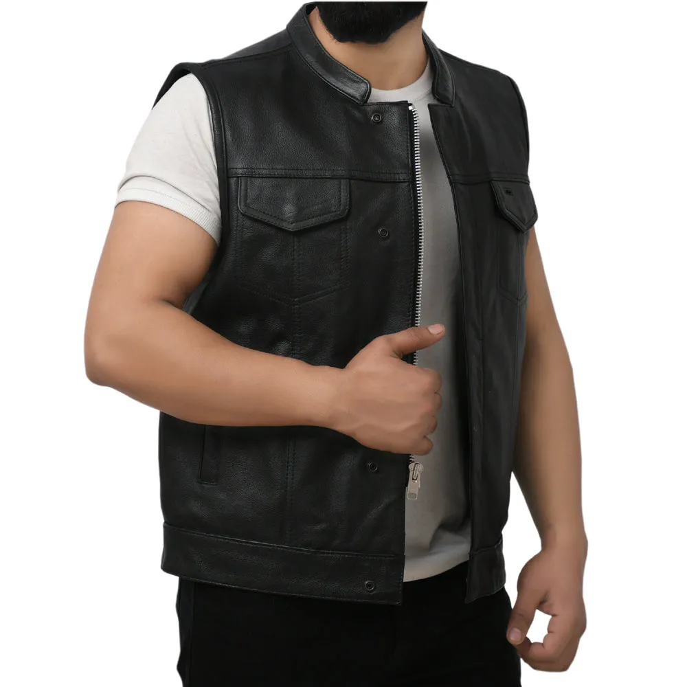 PLUNGE - Motorcycle Leather Vest